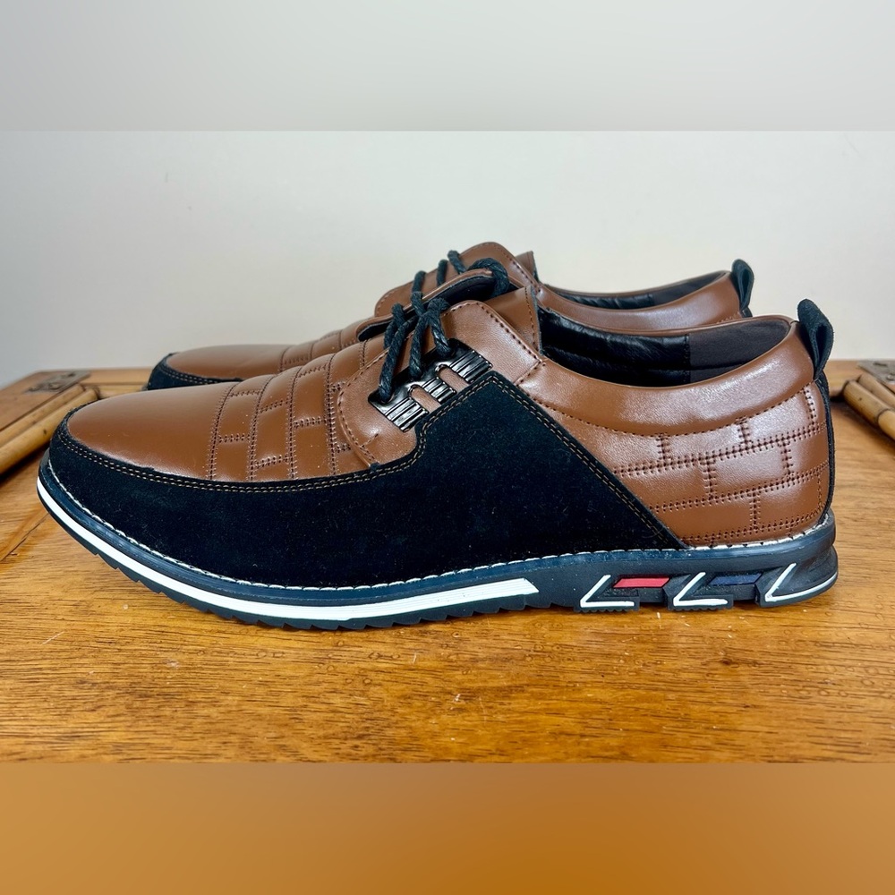 Gatsby Men’s Oxford Derby Orthopedic Brown Leather Shoes Size 11